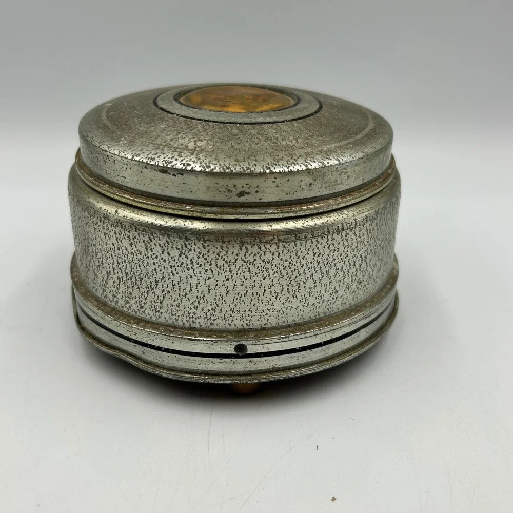 Unbranded Music Box Silver Gold Unisex OS Classical Scene Inset Vintage Fair